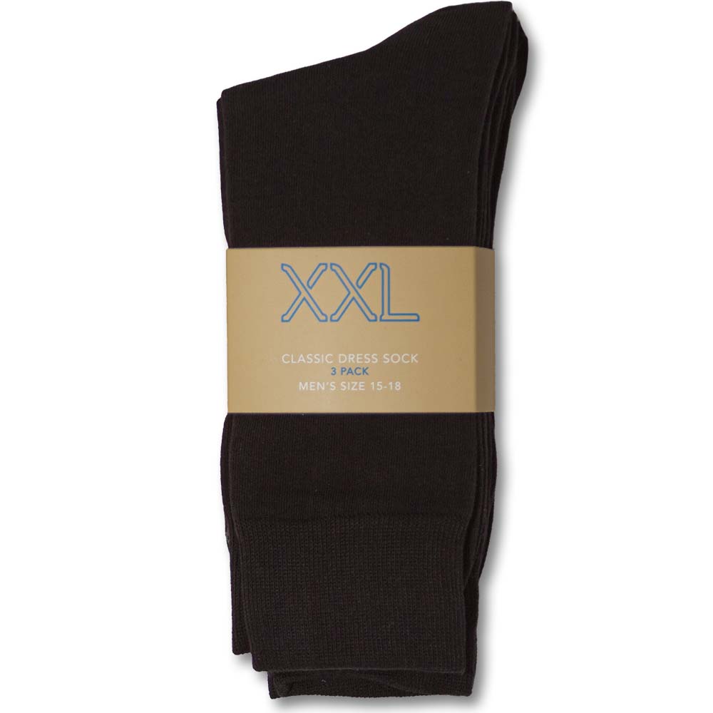 XXL Classic Dress Socks (3-Pack)