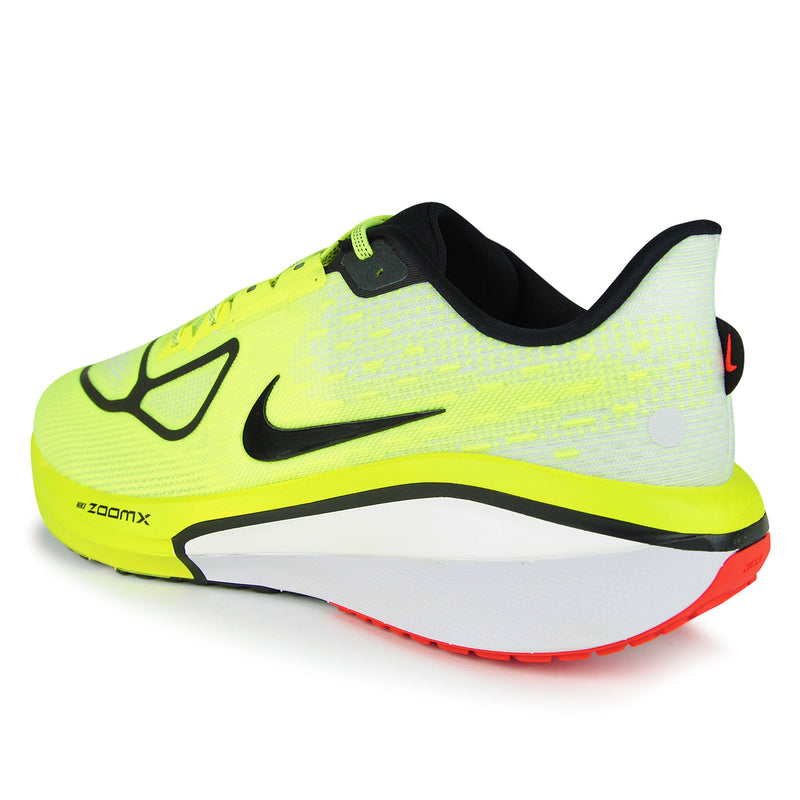 Vomero 17 Talaria running shoe in Volt color with sleek design and iconic Nike swoosh logo.